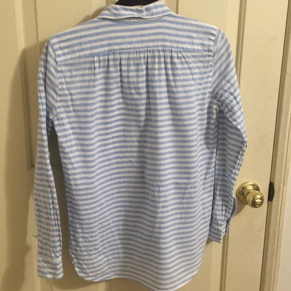 Loft Button Down Collared Striped Shirt - image 5